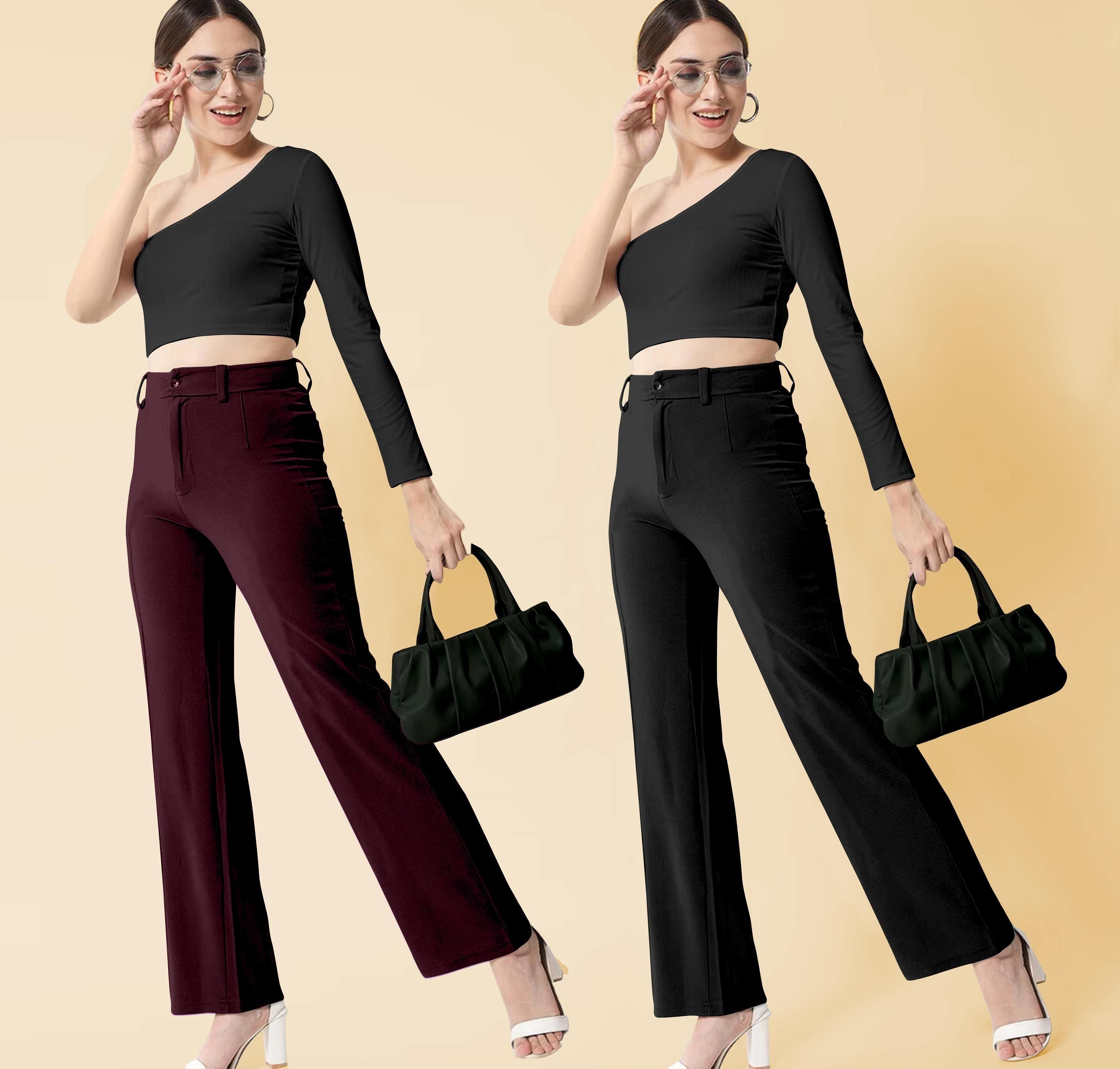 Emeros Women Wine Colored Solid Classy Top with Co-ordinated Slit Pants  Co-Ords